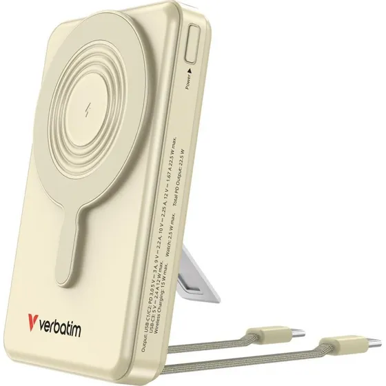 Verbatim ChargenGo 2C 10.000 mAh guld med display