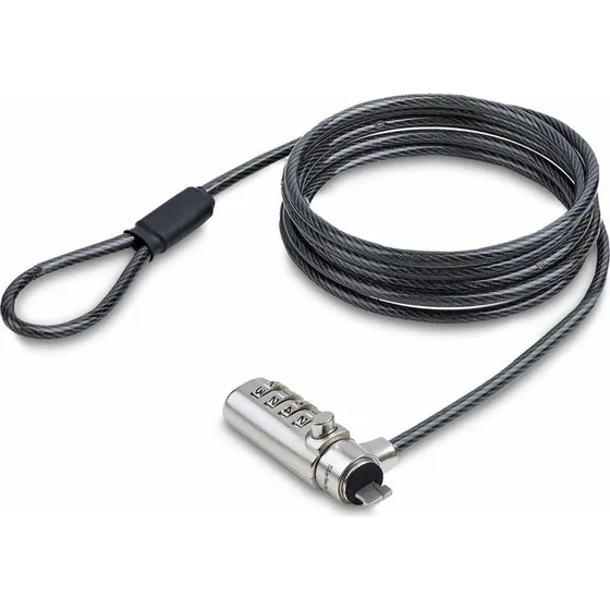 StarTech.com Nano Slot 2m Sikkerhedskabelslås, sort/sølv