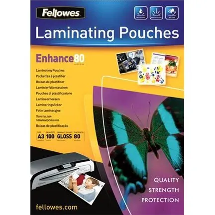 Fellowes A3 lamineringsposer (297 x 420 mm), 100 stk