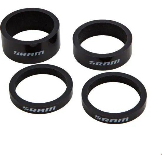 SRAM Afstandssæt til headset Logo 2,5/5/10/20 mm – Sort/Hvid