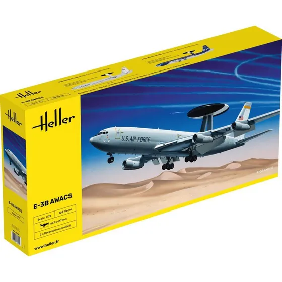 Heller E-3B AWACS 1:72 Modelbyggesæt med 2 markeringer
