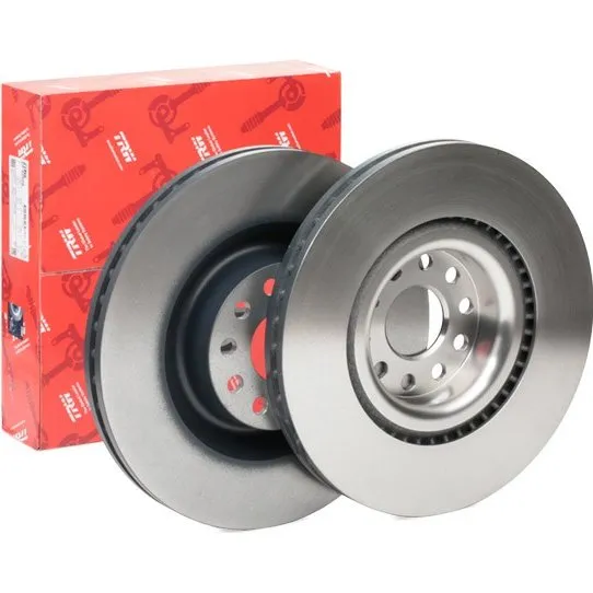 TRW Bremseskive DF4350S 345mm, ventileret, sort, til VW/AUDI/SKODA