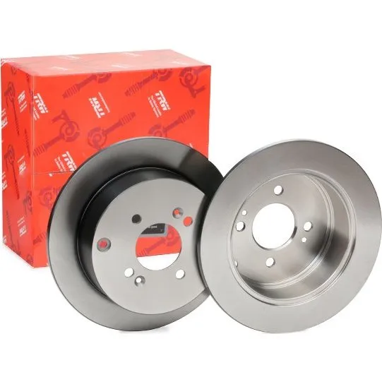 TRW Bremseskive DF4803 for Hyundai KIA, sort, lakeret