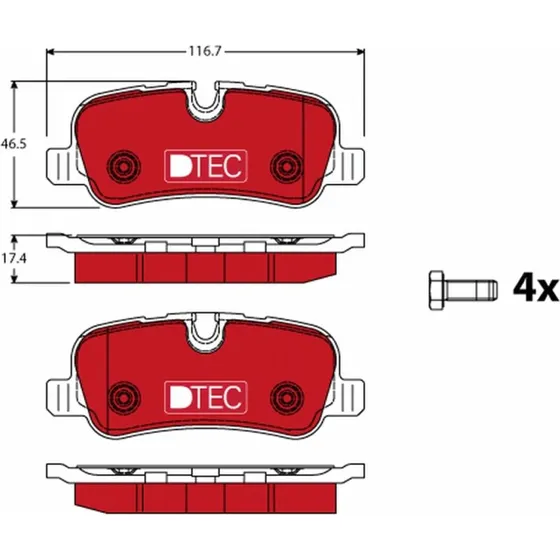TRW GDB1632DTE Bremseklodser for Land Rover & Nissan