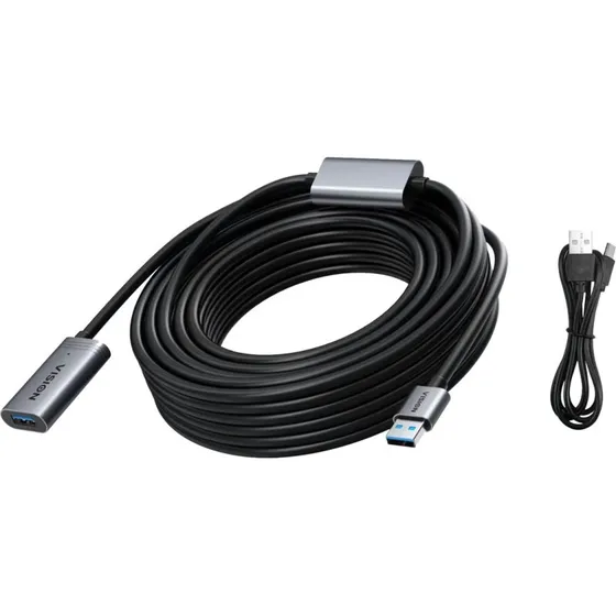 Vision USB 3.0 10 m aktiv forlængerkabel sort