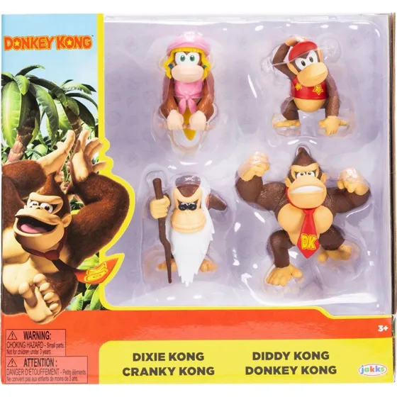 Nintendo Super Mario Donkey Kong 4-Pack, 2,5" Samlerfigurer