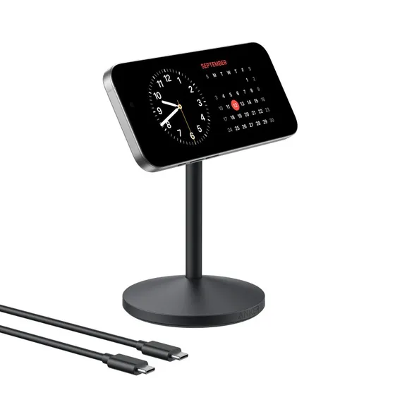 Anker MagGo Trådløs Oplader (Stand) – Sort