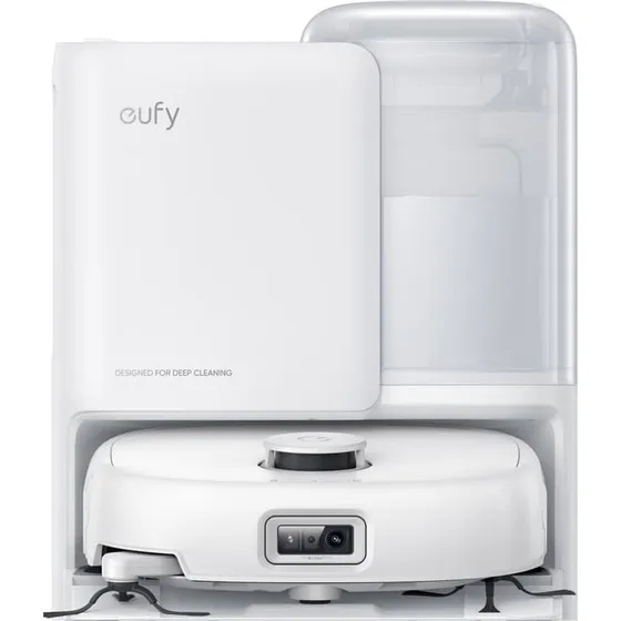 Eufy Omni E25 Robotstøvsuger & Mop, Hvid, HydroJet & Auto-Empty