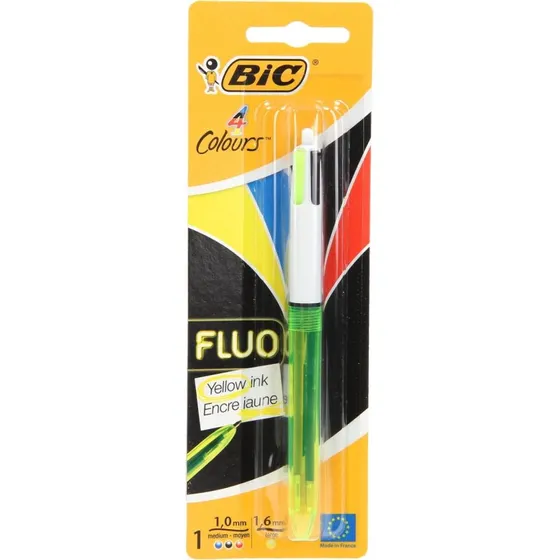 BIC Multicolor Pen Fluorescent 4 farve