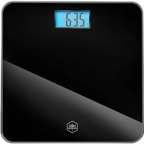 OBH Nordica Classic Light Sort Personvægt, 160 kg, 100 g Præcision
