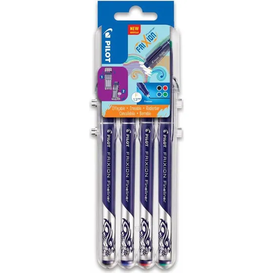 Pilot Frixion Fineliner 1,3 mm 4 farver