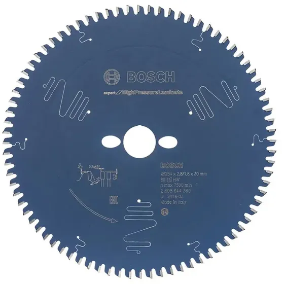 Bosch Rundsavsklinge 254x30x2,8mm 80t Exp Highpress