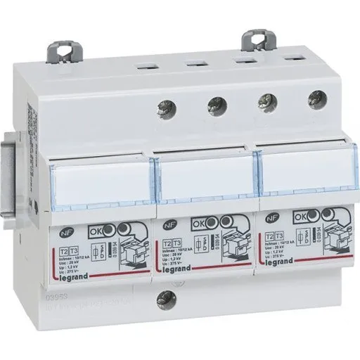 Legrand T2 3P+N 12 kA transientbeskyttelse