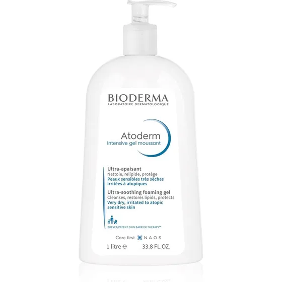 Bioderma Atoderm Intensive Gel Moussant 1000 ml – Mild hudpleje til tør og irriteret hud