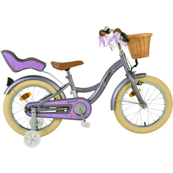 Volare Blossom 16" Lilla Børnecykel med Støttehjul