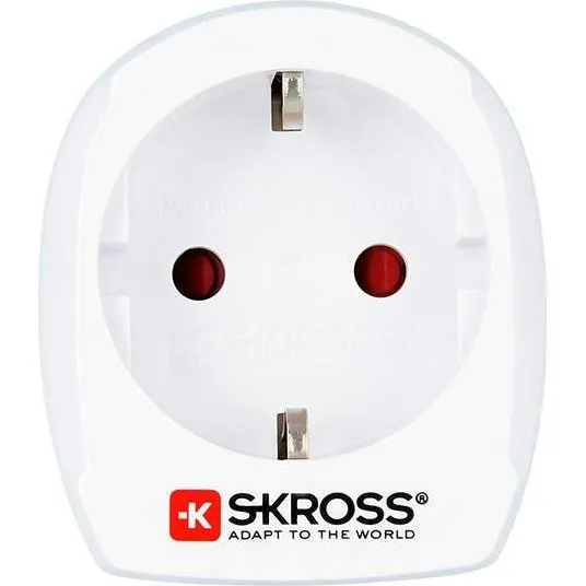 SKROSS Europa-til-USA jordet strømadapter, 2- og 3-pole