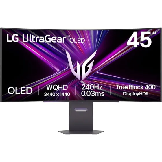 LG UltraGear 45GX900A-B 45" buet OLED-gaming-skærm, WQHD 240 Hz
