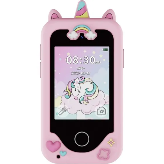 Minilens Legetelefon Smartphone Pink, 2,8" Skærm, 23 Spil, 3+ år