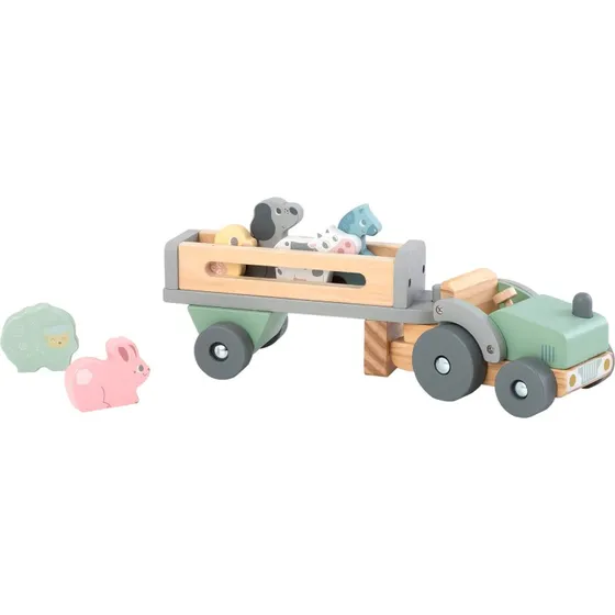 Kinder and Kids Traktor med Anhænger og Dyr – 8 dele