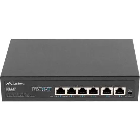 Lanberg RSFE-4P-2FE-60 PoE+ Switch 6-porte 10/100