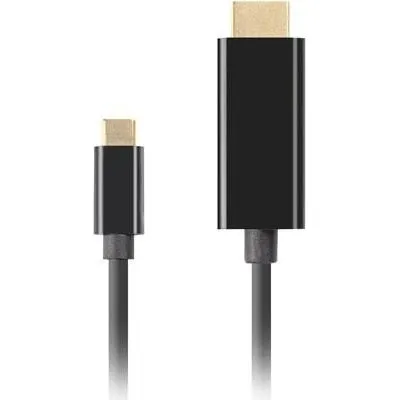 Lanberg USB-C til HDMI kabel 1 m 4K 60 Hz, sort