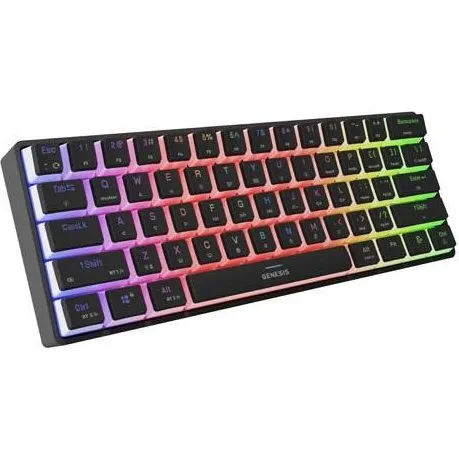 Genesis Thor 660 G2 Trådløst Mekanisk Tastatur, Gateron Brown, US, Sort