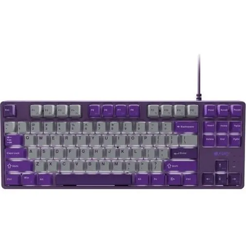 FURY Kanabo K2 Mekanisk Gaming-Tastatur, US, Hvid Bagbelysning, Grå/Lilla, 80%