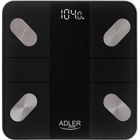 Adler AD 8186 Smart Badevægt med Kropsanalyse, Sort