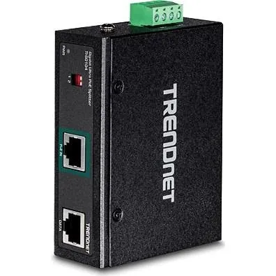 TRENDnet TI-SG104 PoE-splitter 95W, sort, DIN-rail monterbar