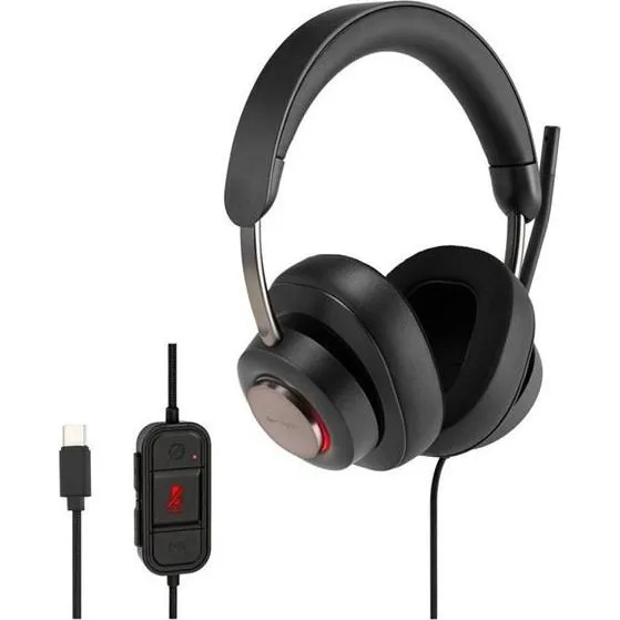 Kensington H2000 USB-C Over-ear Headset, Sort