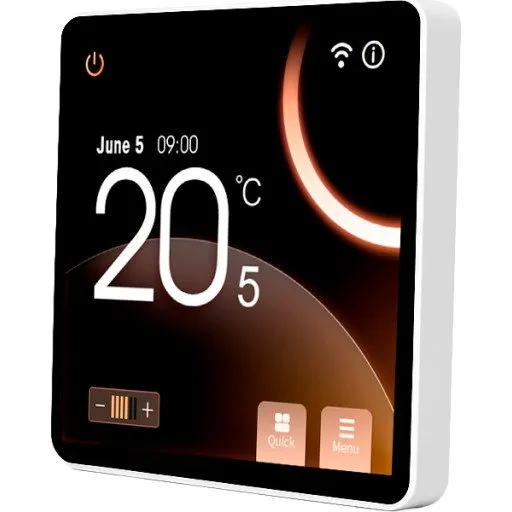 Heatcom HC110 WiFi-termostat med ledningsføler, hvid