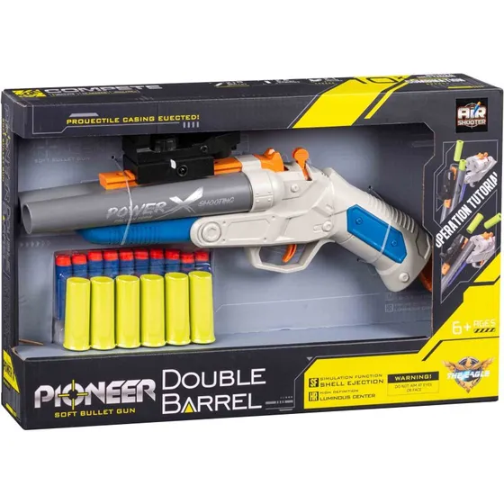 Pioneer Dobbeltløbet Softbullet Gevær 37 cm