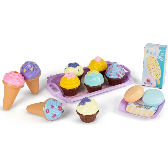 VN Toys 3-2-6 Legemadsdessertsæt med vaffelis, muffins og serveringsbakke
