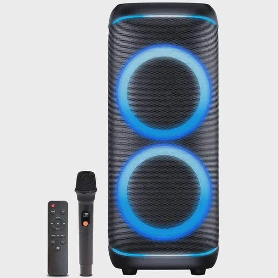 DENVER BPS-470 Bluetooth Party Speaker, 200W, med LED-lys, sort