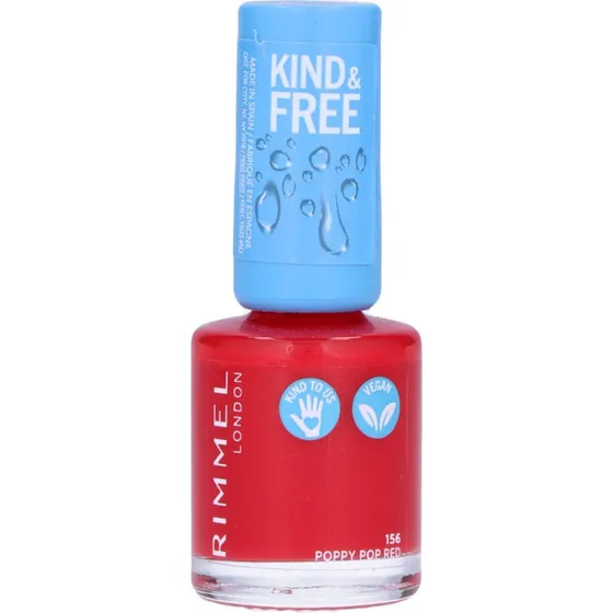 Rimmel London Kind & Free Nail Polish 156 Poppy Pop Red 8 ml