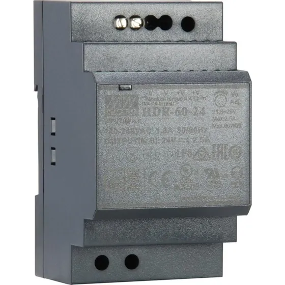 LevelOne POW-2421 60W DC-industristrømforsyning, DIN-skinne