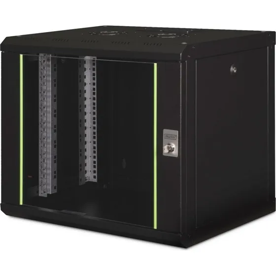 DIGITUS Unique 19" 9U væghængt rackskab, sort
