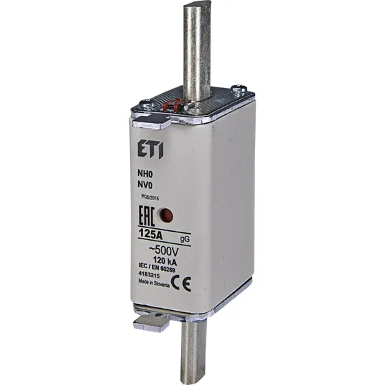 Sikring NH0 125A gG 500V med Statusindikator