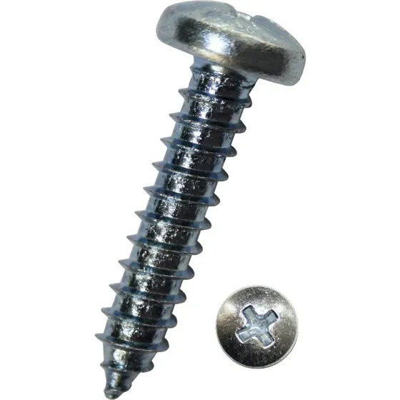 Elfz Pladeskrue 5,5x16mm PH3, elforzinket DIN7981