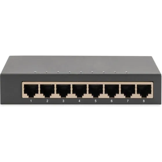 DIGITUS 8-port Gigabit switch, metalhus, unmanaged