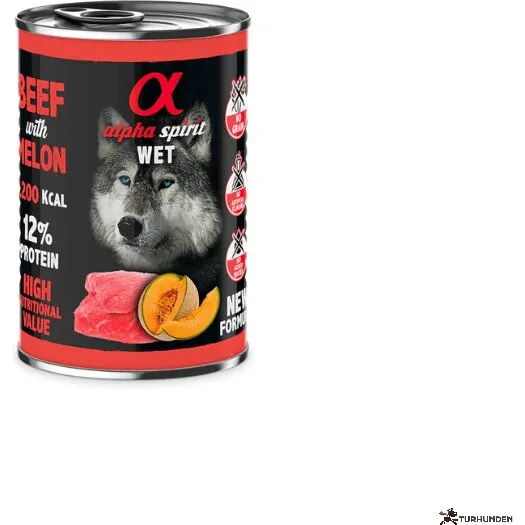 Alpha Spirit Beef & Melon vådfoder til hunde 400 g