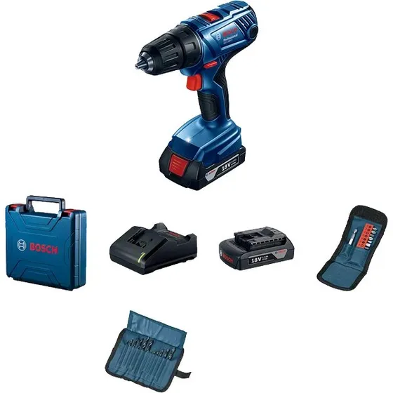 Bosch GSR 180-LI 18V 2 batterier, nøglefri boremaskine