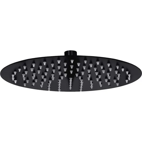 vidaXL Regnbrusehoved 25 cm rustfrit stål sort