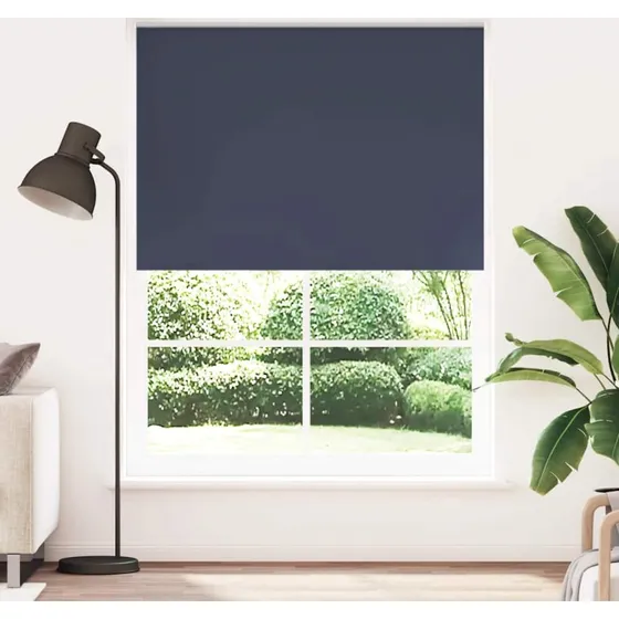 vidaXL Mørklægningsrullegardin 140x230 cm marineblå