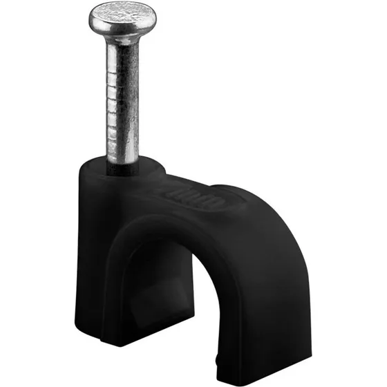 Goobay Kabelclips 7 mm til rund ledning, sort