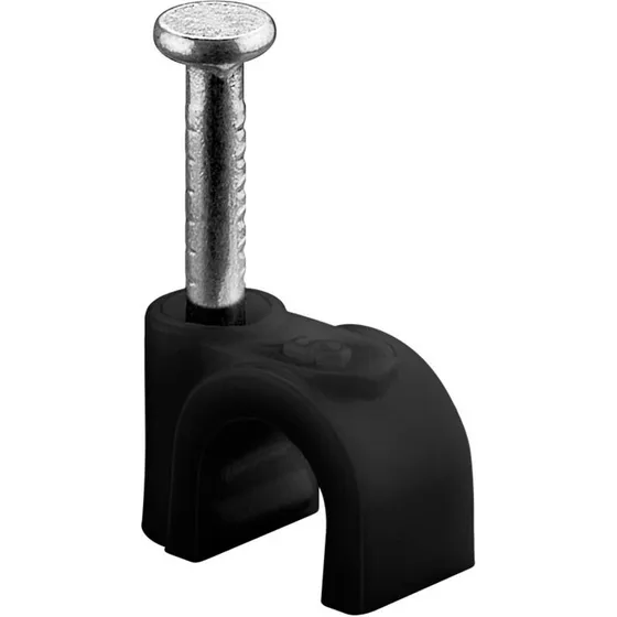 Goobay Kabelklemme 5 mm sort, 100 stk (med søm)