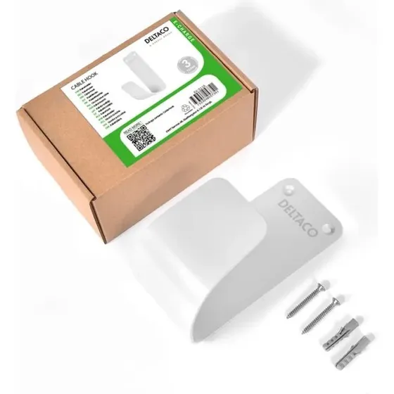 Universal kabelholder til EV-ladekabel, hvid metal 13×6×6,5 cm