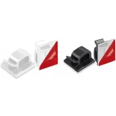 INF Selvklæbende kabelholdere 50-pak 1,4x1,4 cm (hvid/sort)