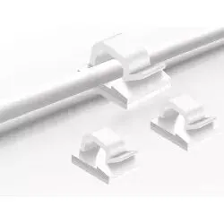 INF Selvklæbende kabelholder 50-pak, hvid til kabler ≤7 mm
