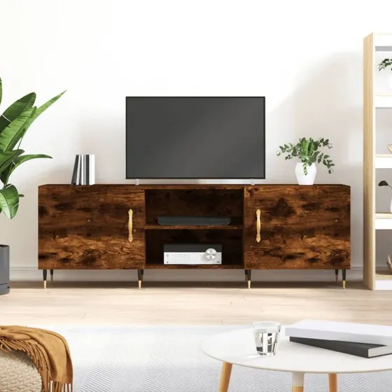 vidaXL tv-bord 150x30x50 cm røget egetræsfarve